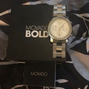 Authentic Movado Bold Silver Watch